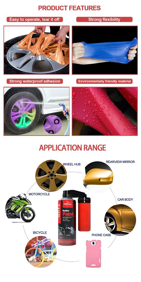 Accessories Car Plastic Clear Peelable Liquid Silicone Rubber Spray ...