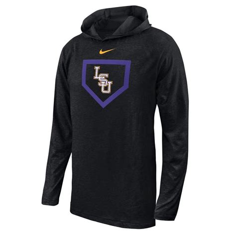 LSU | LSU Nike Baseball Dri-Fit Hoodie Tee | Alumni Hall