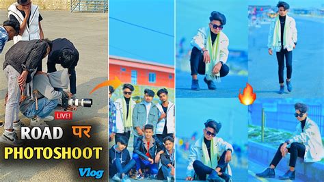 Road Par Live Photoshoot Vlog How To Pose On Road My First