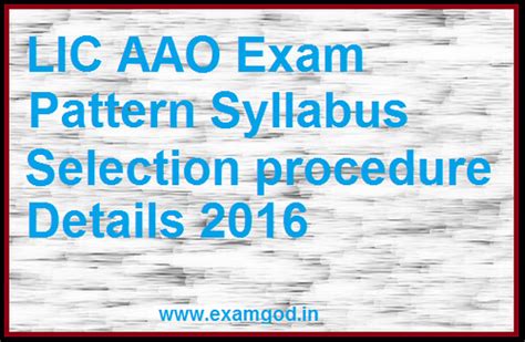 LIC AAO Exam Pattern Exam Syllabus Eligibility And Selecti Flickr