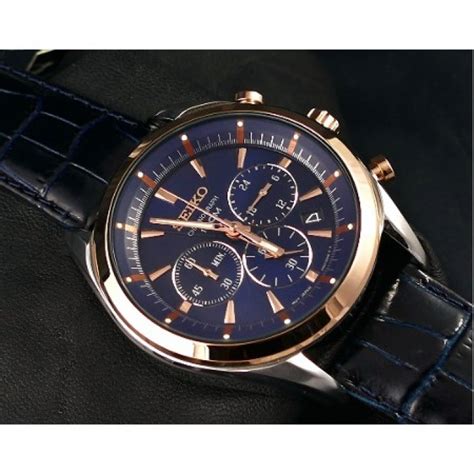 Seiko Gents SSB160P1 Chronograph Leather Watch