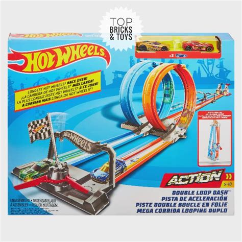 Mattel Hot Wheels Hotwheels Double Loop Dash Track Set Shopee Singapore
