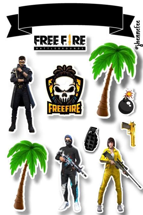 Topo De Bolo Free Fire Para Editar E Imprimir Gr Tis Festa Free