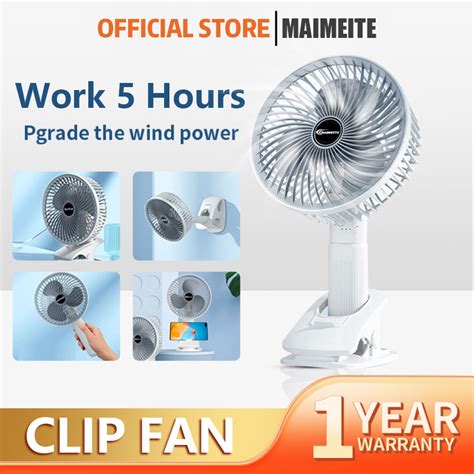 Maimeite Portable Mini Fan USB Rechargeable Mini Fan Clip Fan