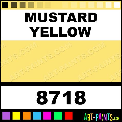 Mustard Yellow Glaze Acrylic Paints - 8718 - Mustard Yellow Paint, Mustard Yellow Color, Golden ...