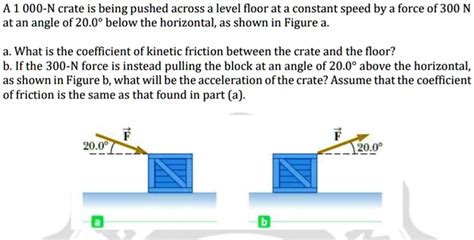 A N Crate Is Being Pushed Across A Level Floorat A Constant Speed