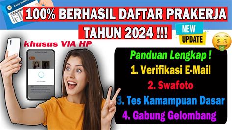 SUKSES 100 DAFTAR PRAKERJA 2024 VIA HP DAPAT INSENTIF 700K TUNAI