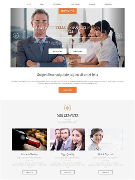 Business Management Website Template Business Website Templates