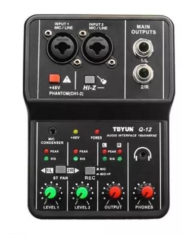 Mesa Mixer Placa De Som Teyun Q Interface De Audio Usb Pc Frete Gr Tis