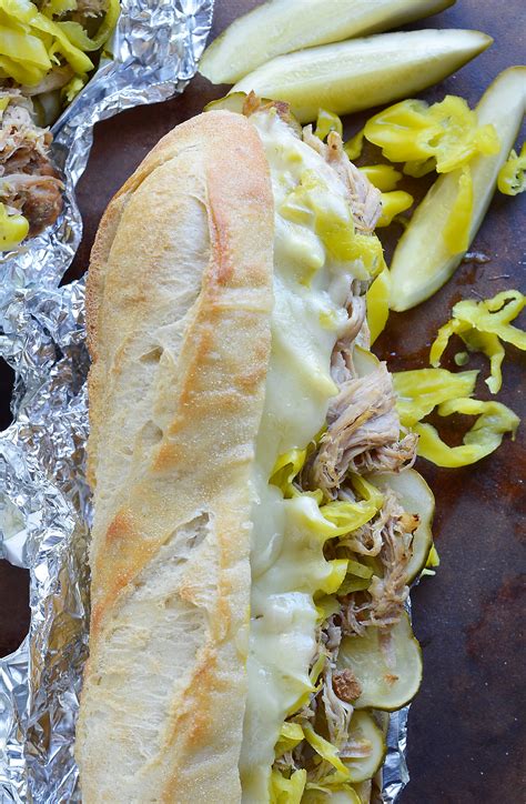 Slow Cooker Pulled Pork Cuban Sandwiches - WonkyWonderful