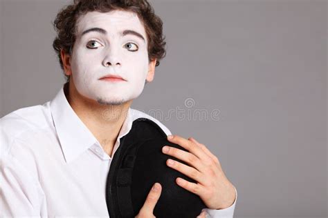 Portrait Of A Mime Girl Stock Photo Image Of Facial 11646768