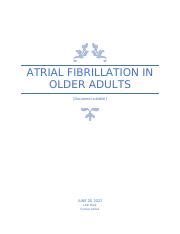 Understanding Atrial Fibrillation in Older Adults: Causes, | Course Hero