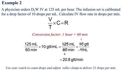 Iv Flow Rate Calculations