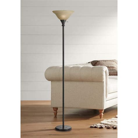 Skyler Bronze Finish Torchiere Floor Lamp W1867 Lamps Plus