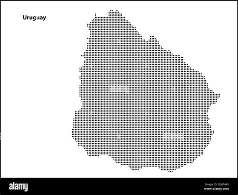 Vector Halftone Dotted Map Of Uruguay Country For Your Design Travel