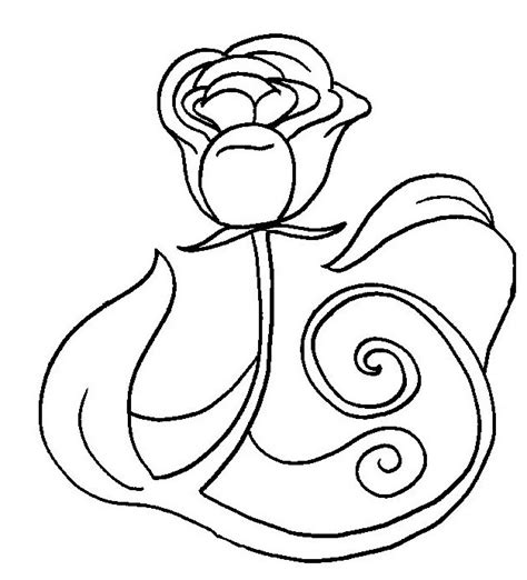 Coloriage Rose pour Les Amoureux dessin gratuit à imprimer