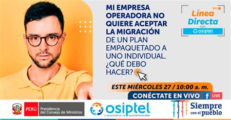 Charla Virtual Gratuita OSIPTEL Mi Empresa Operadora No Quiere