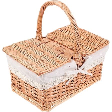 Amazon Forart Wicker Picnic Baskets Hamper With Lid And Handle