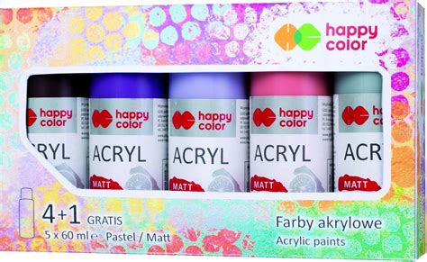 Happy Color Farby Akrylowe Farba Zestaw Mat Ceny I Opinie Ceneo Pl