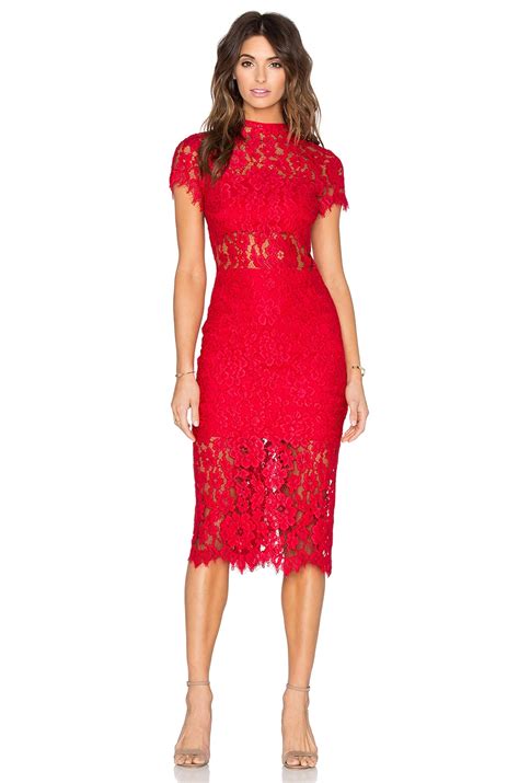 Alexis Leona Dress In Red Lace Revolve