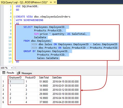 Create View Sql Working With Indexed Views In Sql Server