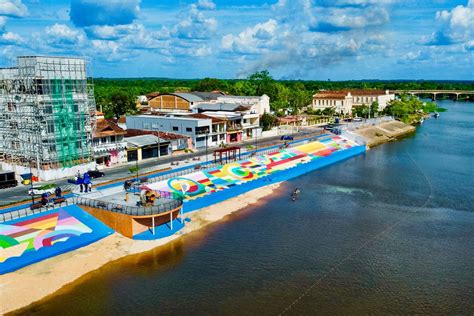 Orla da Cidade de São Miguel do Guamá Drone Agência Pará