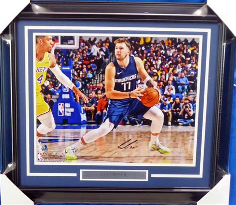 Luka Doncic Autographed Signed Framed 16x20 Photo Dallas Mavericks