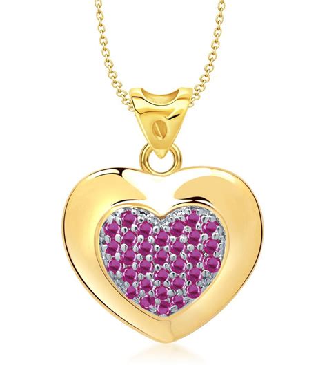 Vk Jewels Heart Shape Gold And Rhodium Plated Pendant: Buy Vk Jewels Heart Shape Gold And ...