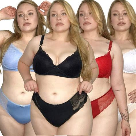 kit Conjuntos Lingerie Plus Size Reforçado Sutiã Calcinha INTIMAS LINGERIE Conjunto de