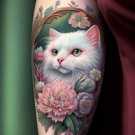 62 White Cat Tattoo Ideas - TattooClue.com