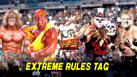 Wwe K Hulk Hogan The Ultimate Warrior Vs Papa Shango Sid Justice