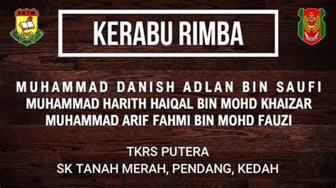 MASAKAN RIMBA TKRS PUTERA SK TANAH MERAH PENDANG KEDAH YouTube