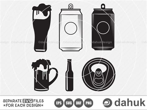 Beer Can Svg Can Silhouette Can Svg Drink Can Svg Eps Dxf Png