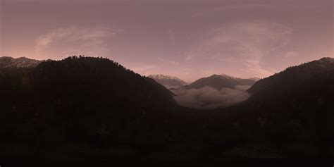 Late Evening Mountain Forest HDRI Sky