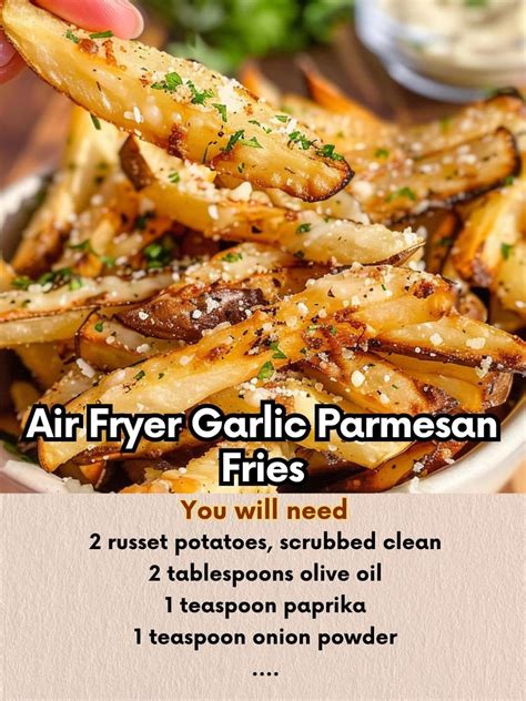 Air Fryer Garlic Parmesan Fries Fitnessnip