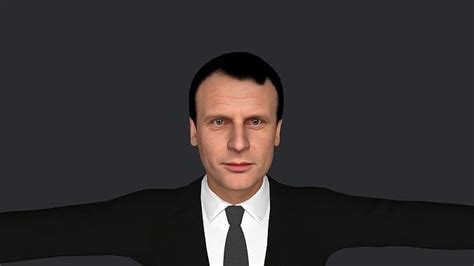 Emmanuel Macron Hyper Realistic Full Body Rigged Character D Model