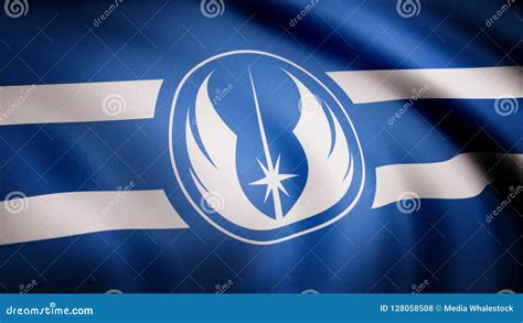 The Animation of the Flag of the Jedi Order Symbol. the Star Wars Theme ...