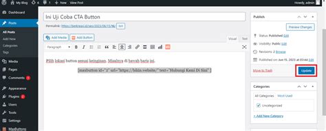 Cara Membuat Button Di Wordpress Yang Mudah Tanpa Coding