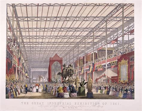 Great Exhibition, Crystal Palace, Hyde Park, London, 1851 - Stock Image ...