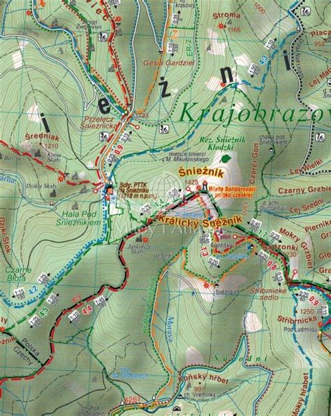 MASYW ŚNIEŻNIKA MAPA SKŁADANA LAMINOWANA COMPASS