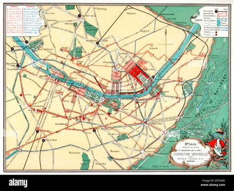 Plan de la Exposición Universal de París de 1889 Artista Desconocido