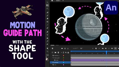 Motion Guide Path With The Shape Tool Adobe Animate CC Tutorial YouTube