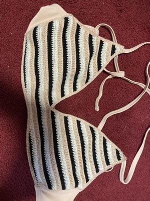 Women S Striped Crochet Bralette Bikini Top Wild Fable Target