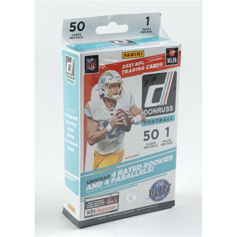 2021 Panini Donruss Football Hanger Box With 50 Cards Pristine Auction