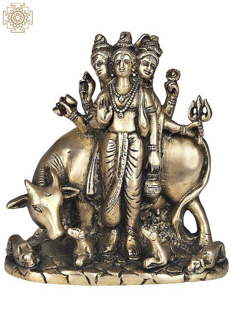 6 Lord Dattatreya In Brass Handmade Made In India Exotic India Art