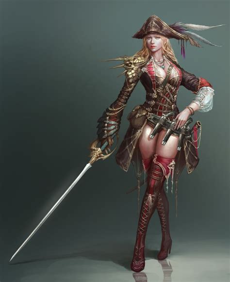 Pirate Jeongseok Lee Pirate Woman Female Character Concept Fantasy