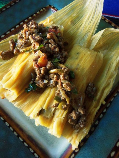 Tamales De Picadillo Ground Beef Tamales Mexican Food Recipes