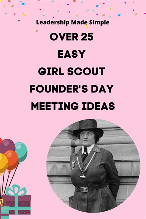 25 Easy Girl Scout Founder's Day Ideas