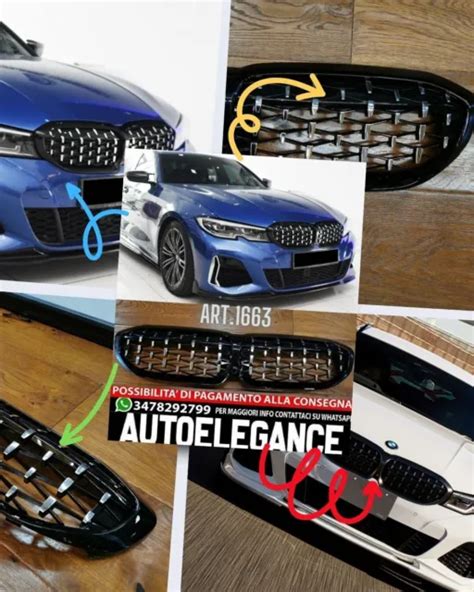 GRIGLIA ADATTA PER Bmw Serie 3 G20 G21 2018 2022 Doppia Fascia Look