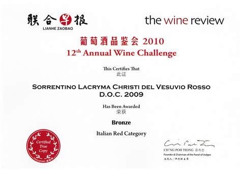 Awc Sorrentino Lacryma Christi Del Vesuvio Rosso D O C